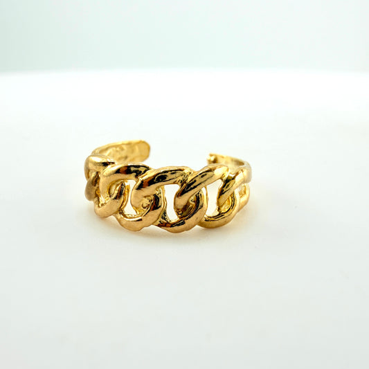 10K Gold Cuban Toe Ring