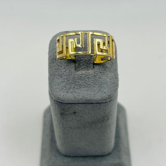 14k Gold Greek Pattern Ring