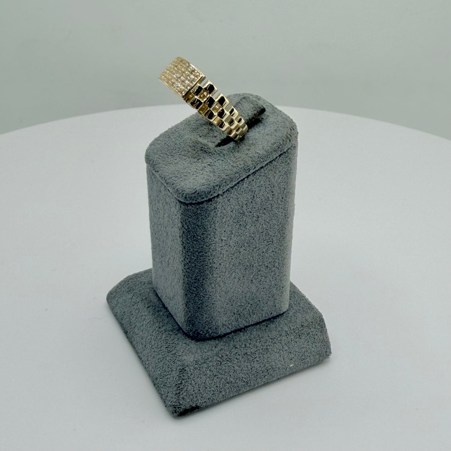 10k Gold CZ Square Rx Ring