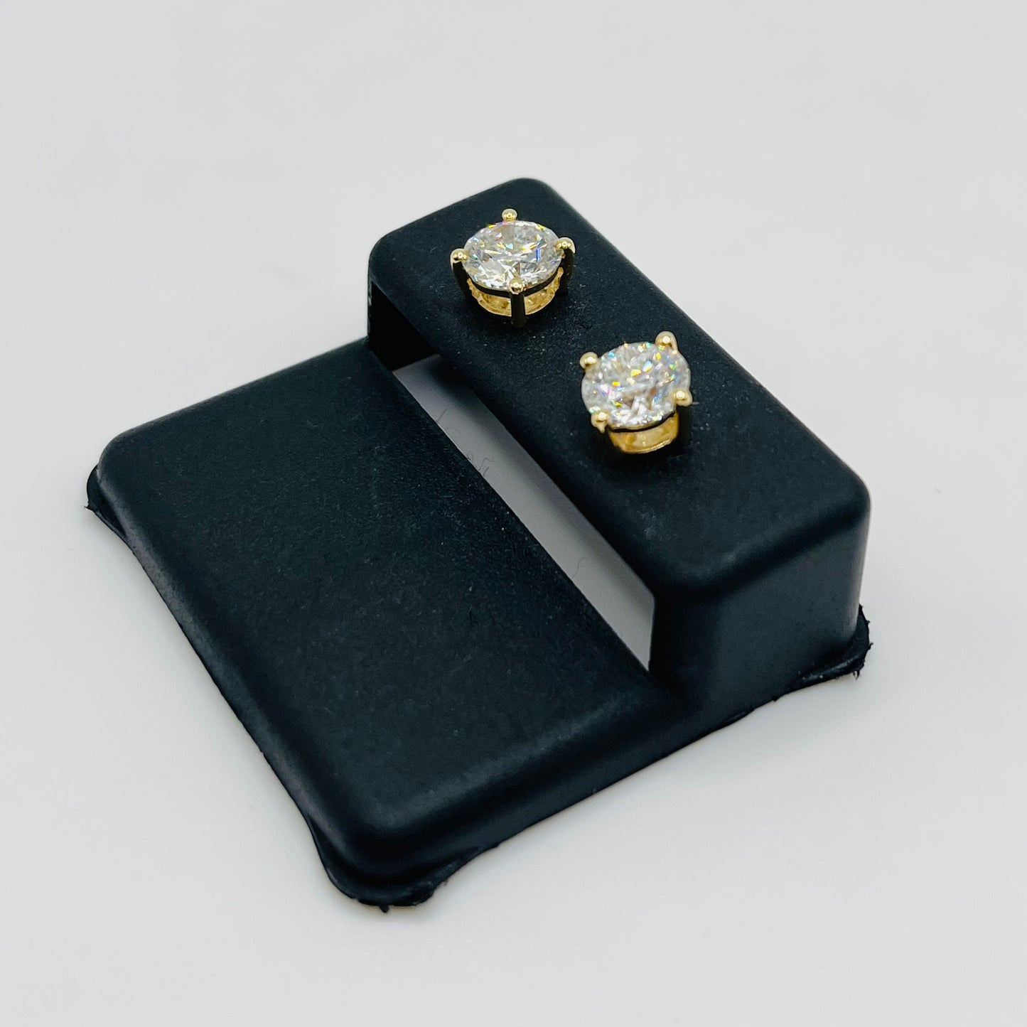 14k Gold Lab Diamond 4 Prong Earrings