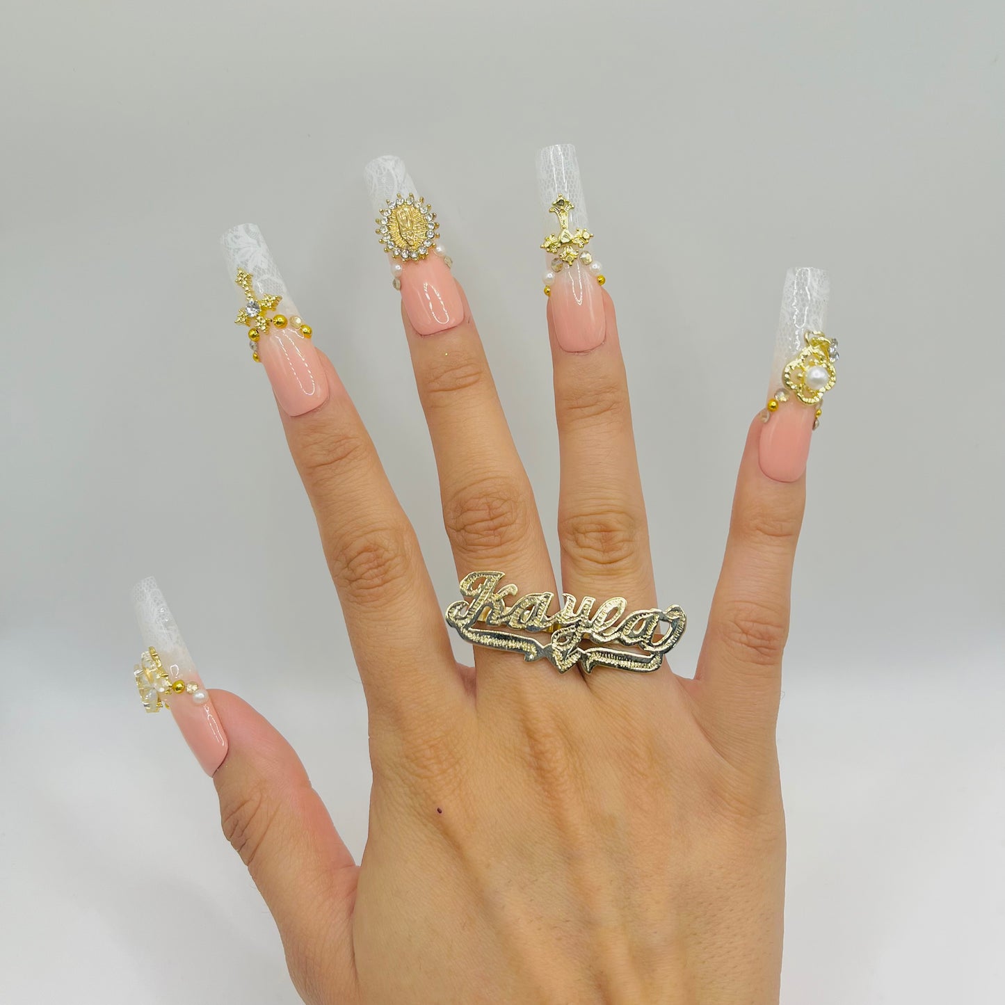 10k Gold Custom Name Two Finger Ring