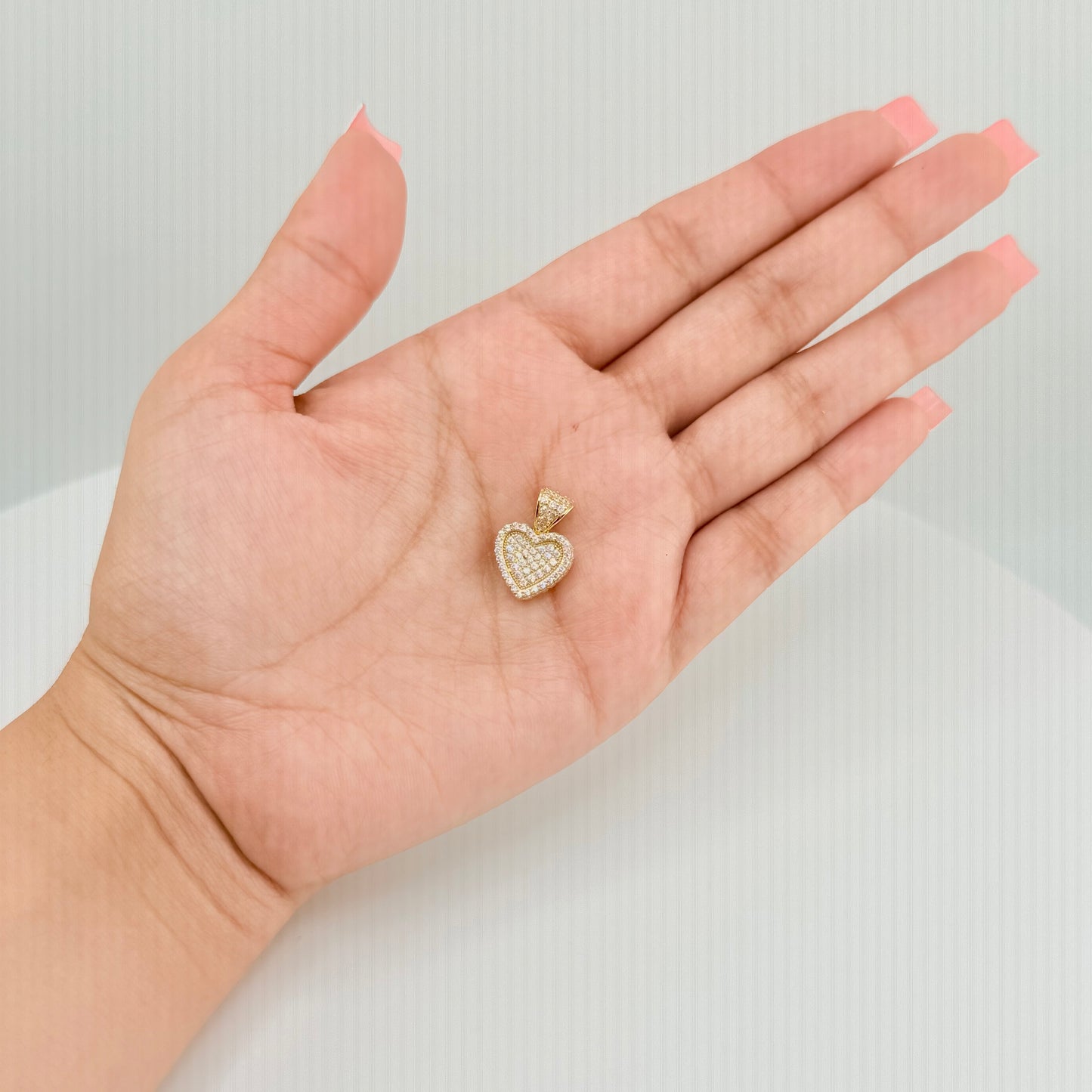 10k Gold Bold Spark Heart Charm (L)