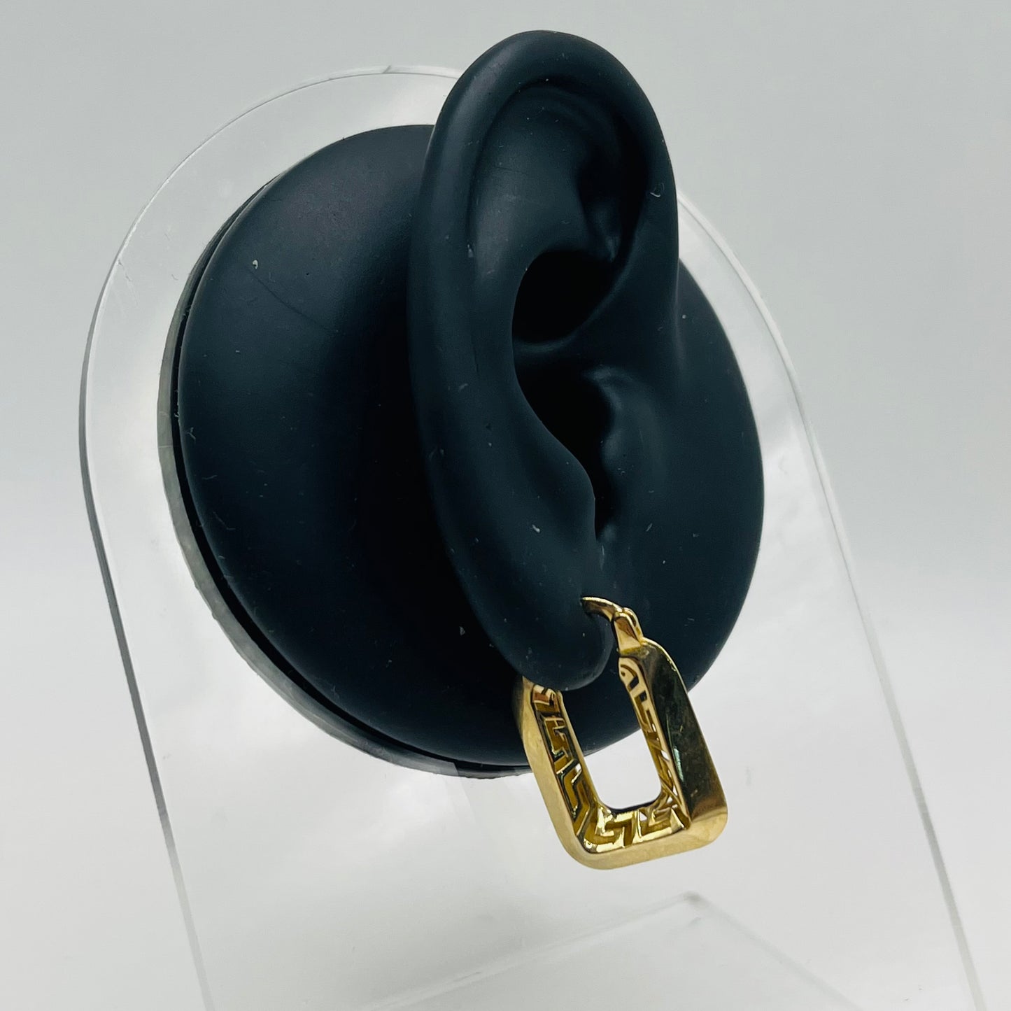 10k Gold Greek Hoops 1in