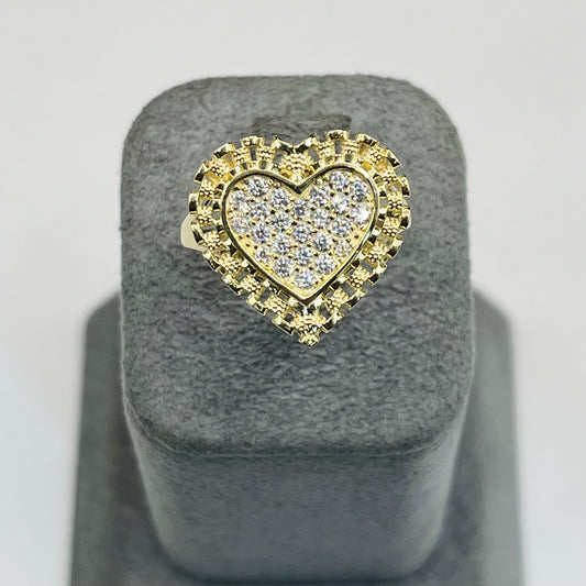 10k Gold RX Sparkle Ring White
