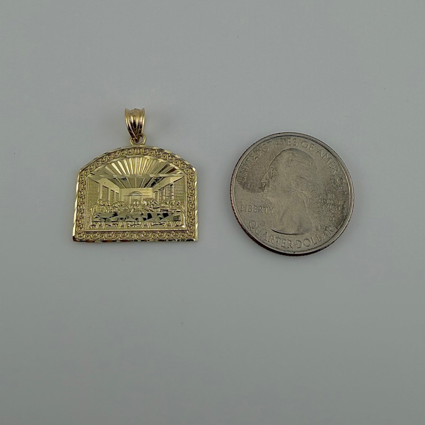 10K Gold Last Supper Shield Charm (S)