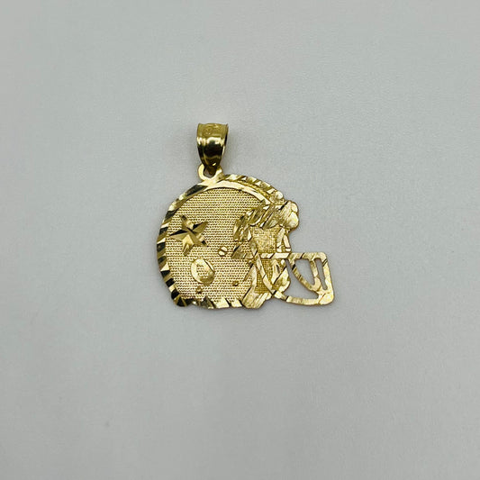 10k Gold Football Helmet Charm