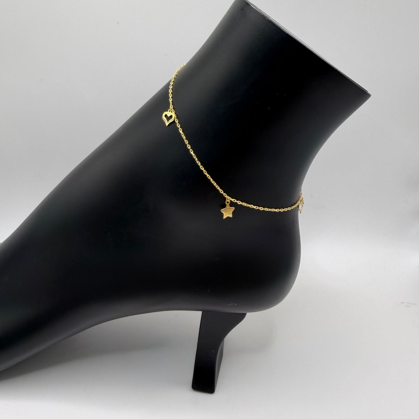10k Gold Stars of Love Anklet