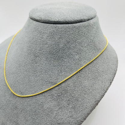 14k Solid 1mm Dainty Rolo Chain