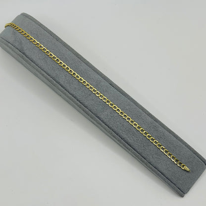 14k Gold Hollow 3.5mm Cuban Bracelet