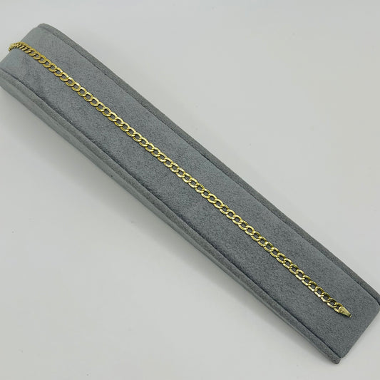 14k Gold 3.5mm Cuban Bracelet