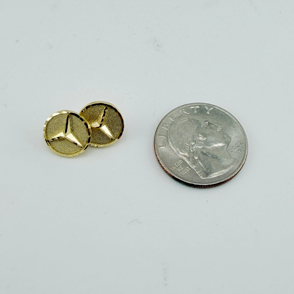 10K Gold Classic Benz Style Earrings