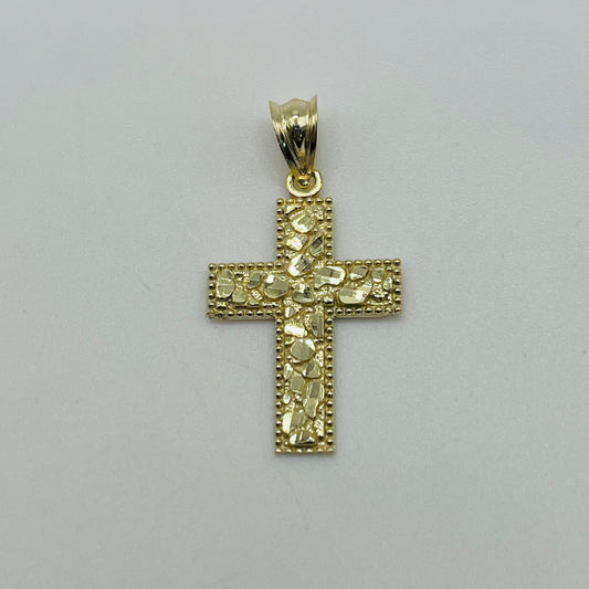 10k Gold Nugget Legacy Cross (XS)