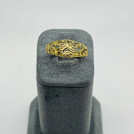 10K Gold Nugget Benzo Ring
