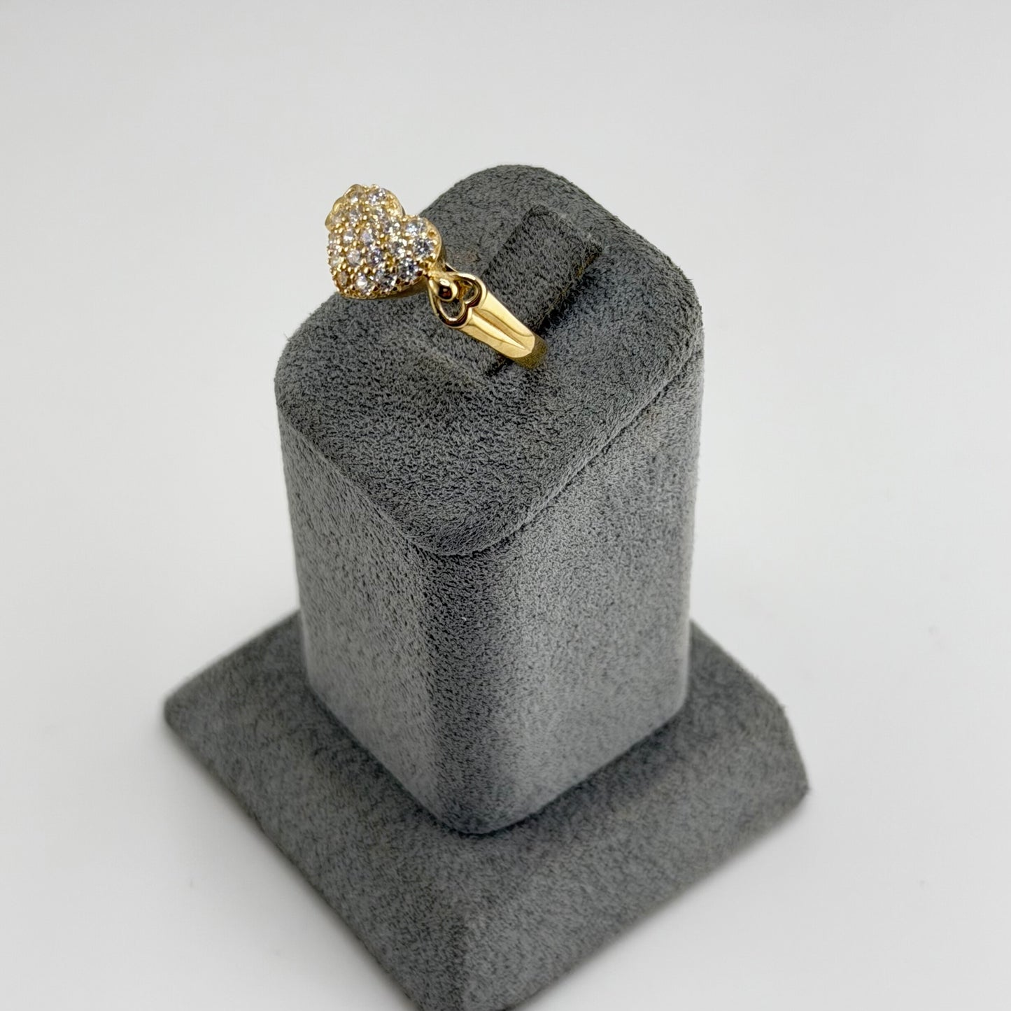 10k Gold Cherish Heart Cz Ring