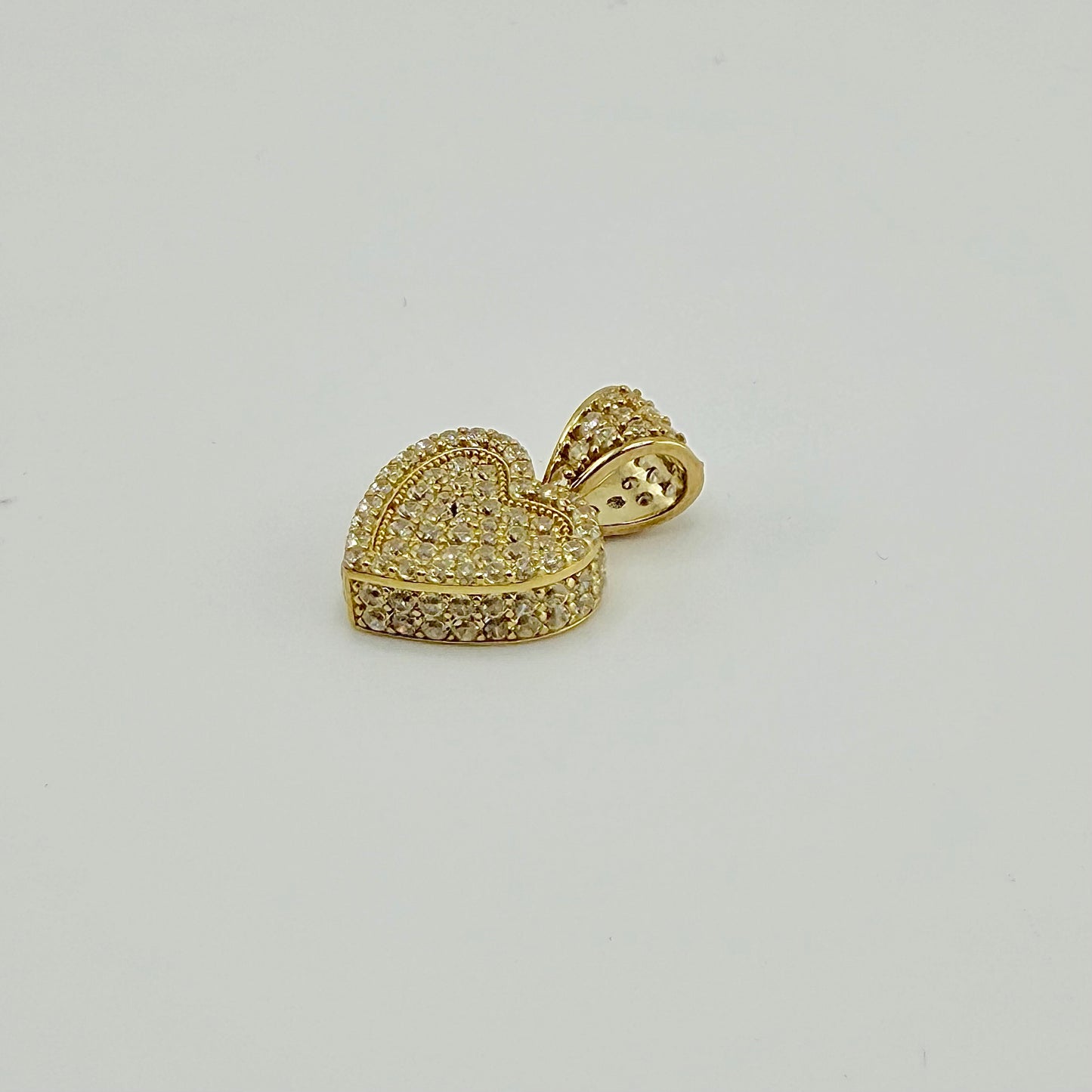 10k Gold Bold Spark Heart Charm (L)