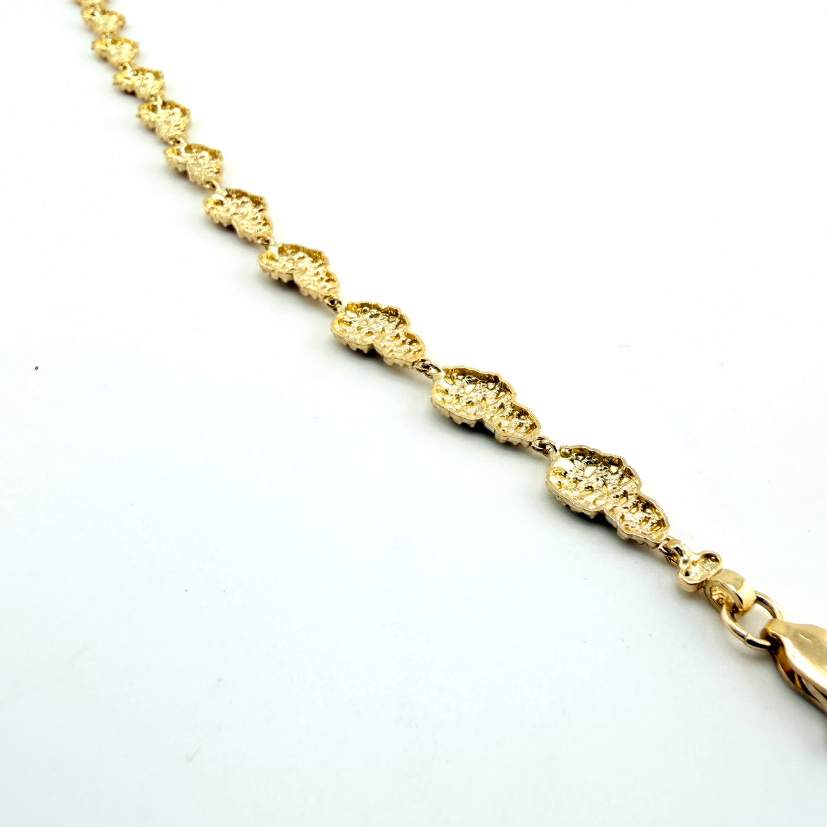 10K Gold Nugget Bracelet - Natural Nugget Shaped