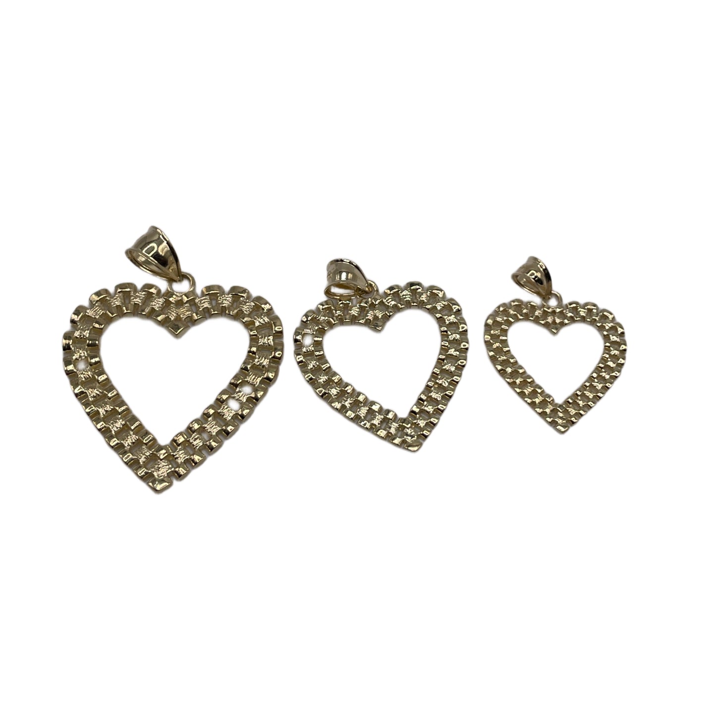 10K Gold RX Open Heart Charm (1.7")