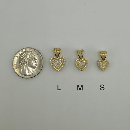10k Gold Bold Spark Heart Charm (L)