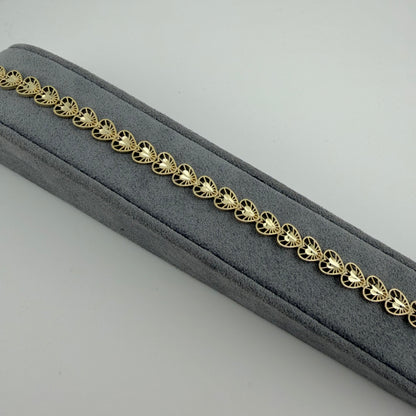 10k Gold Heartstring Bracelet (M)