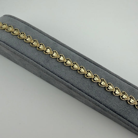 10k Gold Heartstring Bracelet (M)