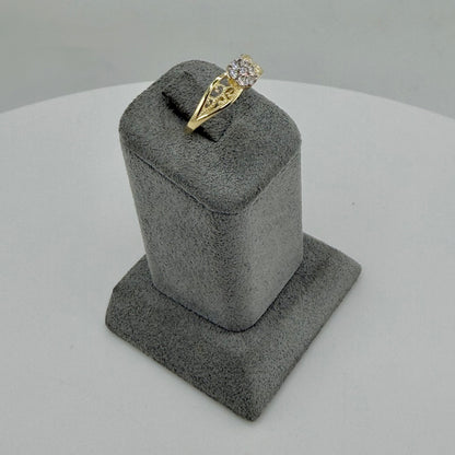 10k Gold Cluster Flower Ring