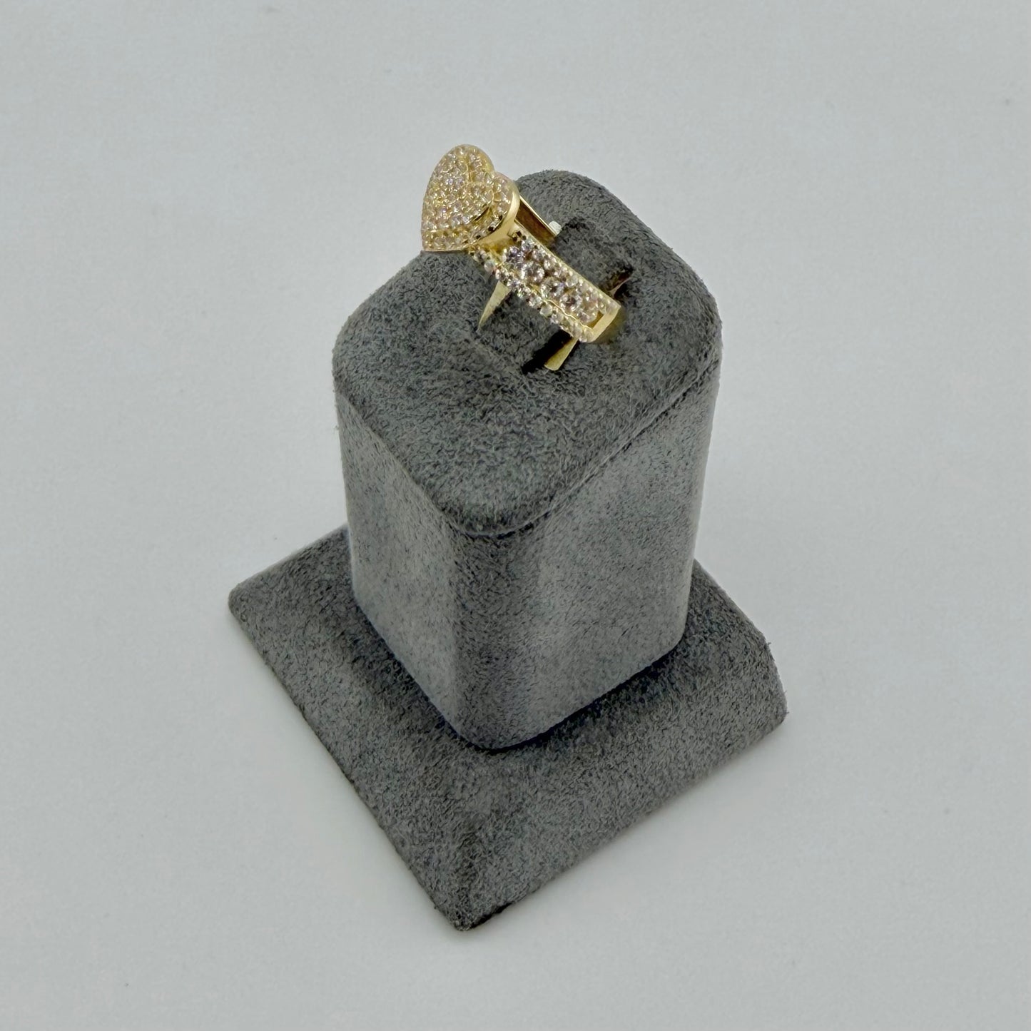 14k Gold Love Me Cz Ring