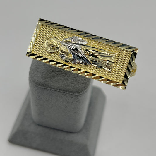10k Gold San Judas Two-Finger Ring