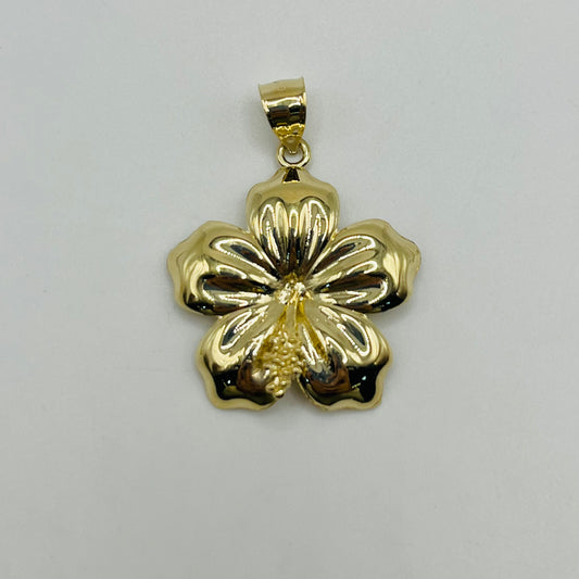 10k Gold Hibiscus Charm (Large)