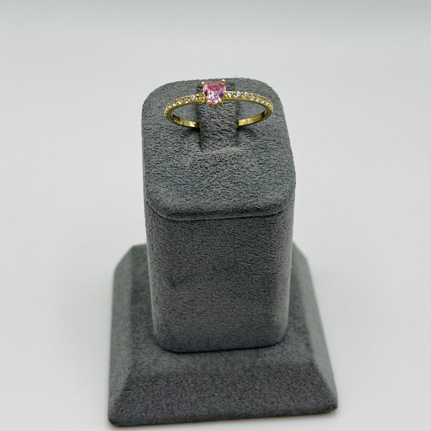 10k Gold Pink Blush Cz Ring