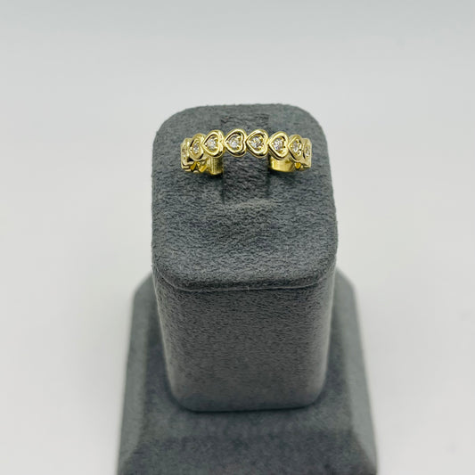 14k Gold Band Heart Ring