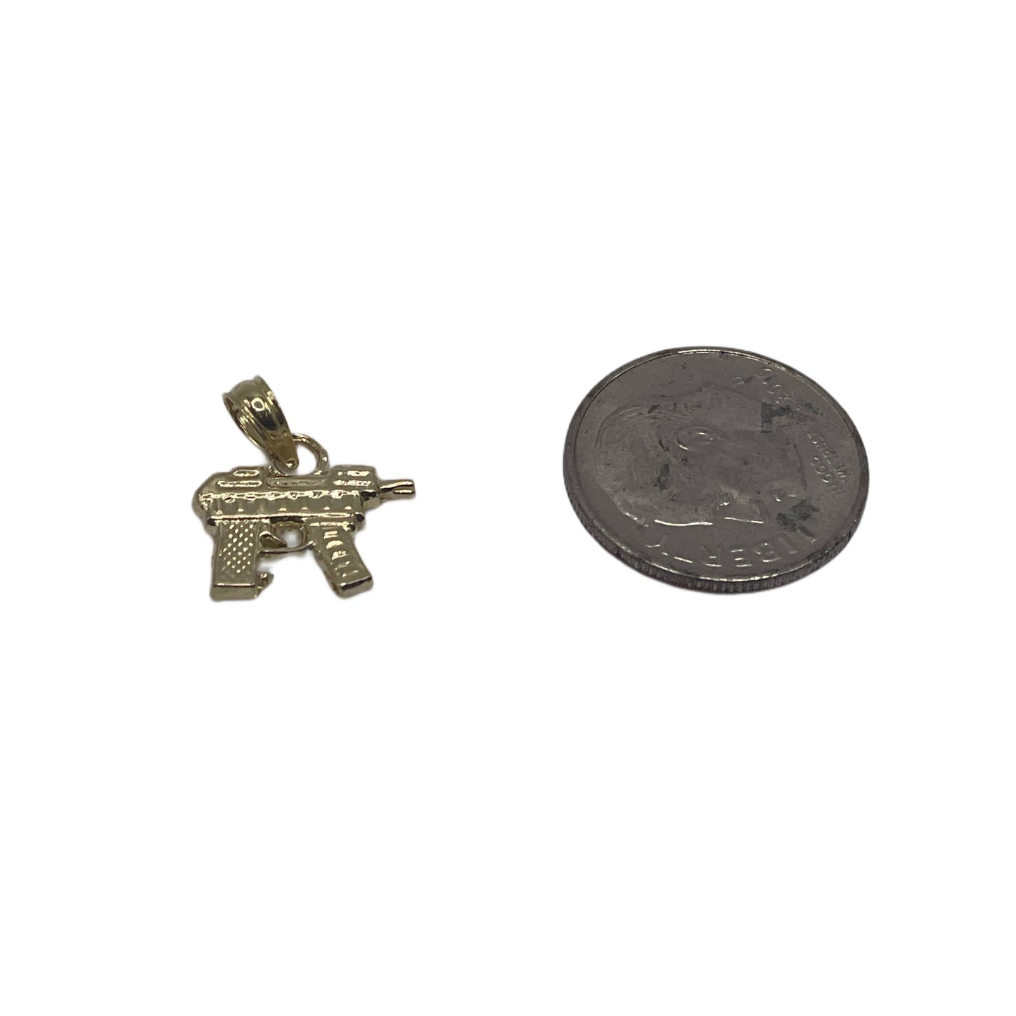 10K Gold Gun Charm (micro)