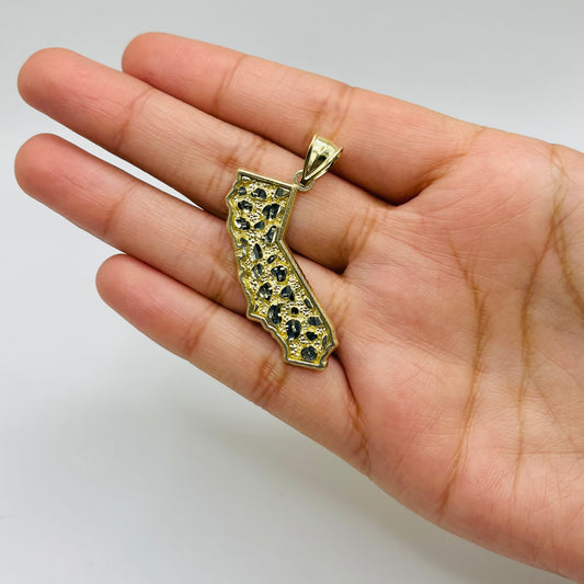 10k Gold Cali Nugget Charm (Medium)