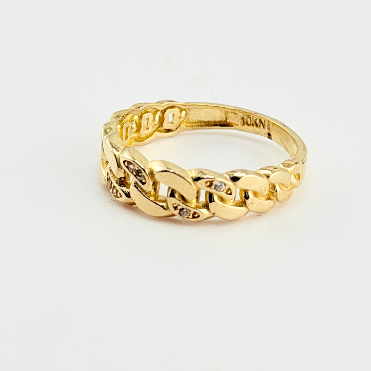 10K Gold Graduated Cuban Band with CZ