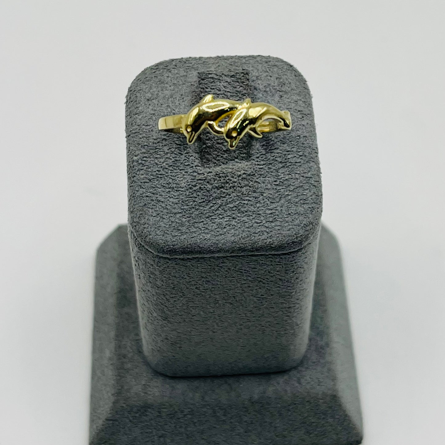 10k Gold Double Dolphin Ring