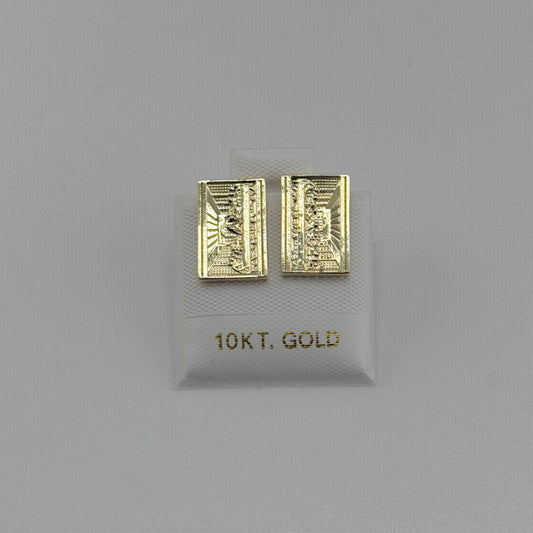 10k Gold Classic Last Supper Earrings (S)