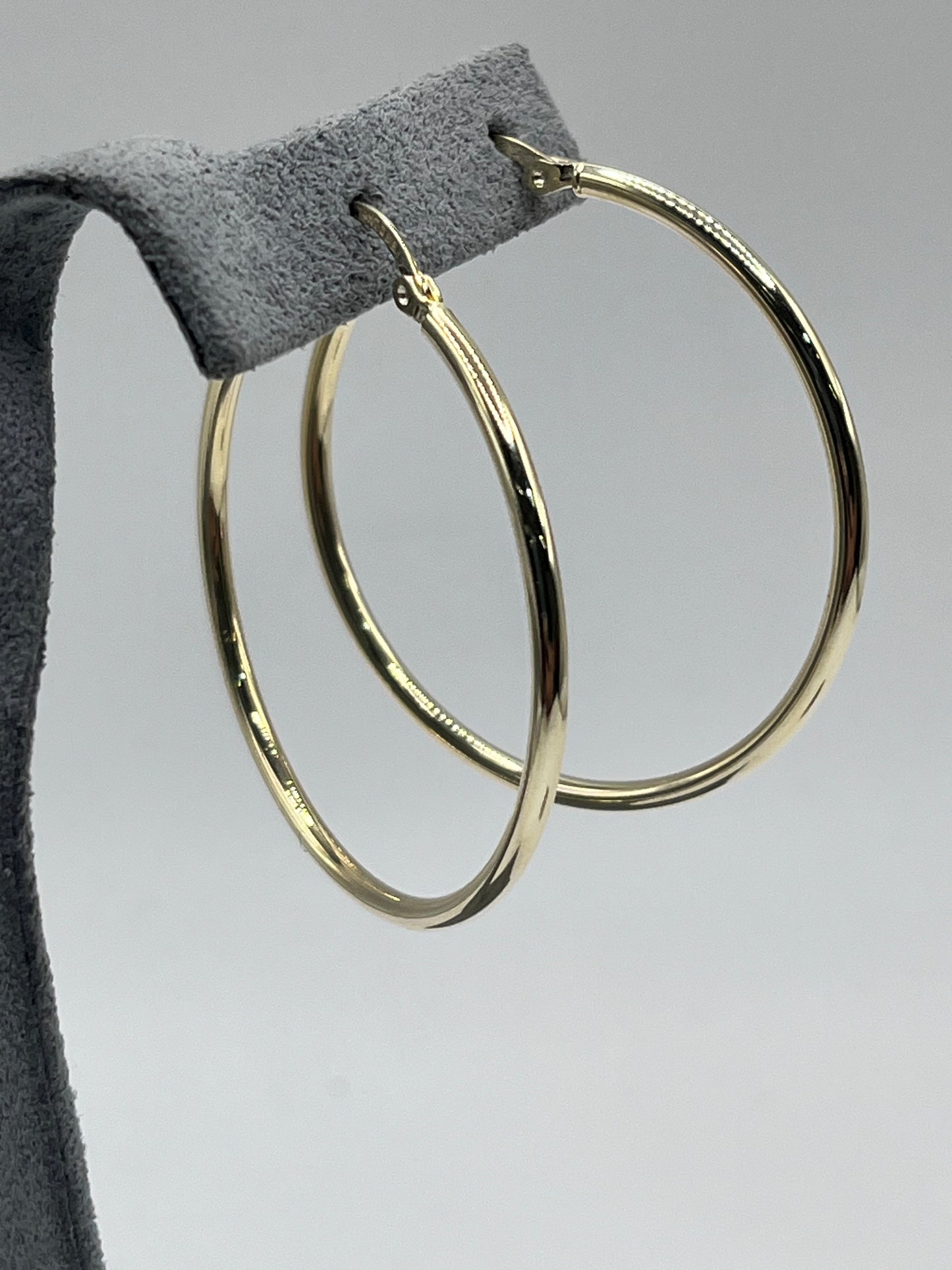 14k Gold Classic Hoops (Skinny style)