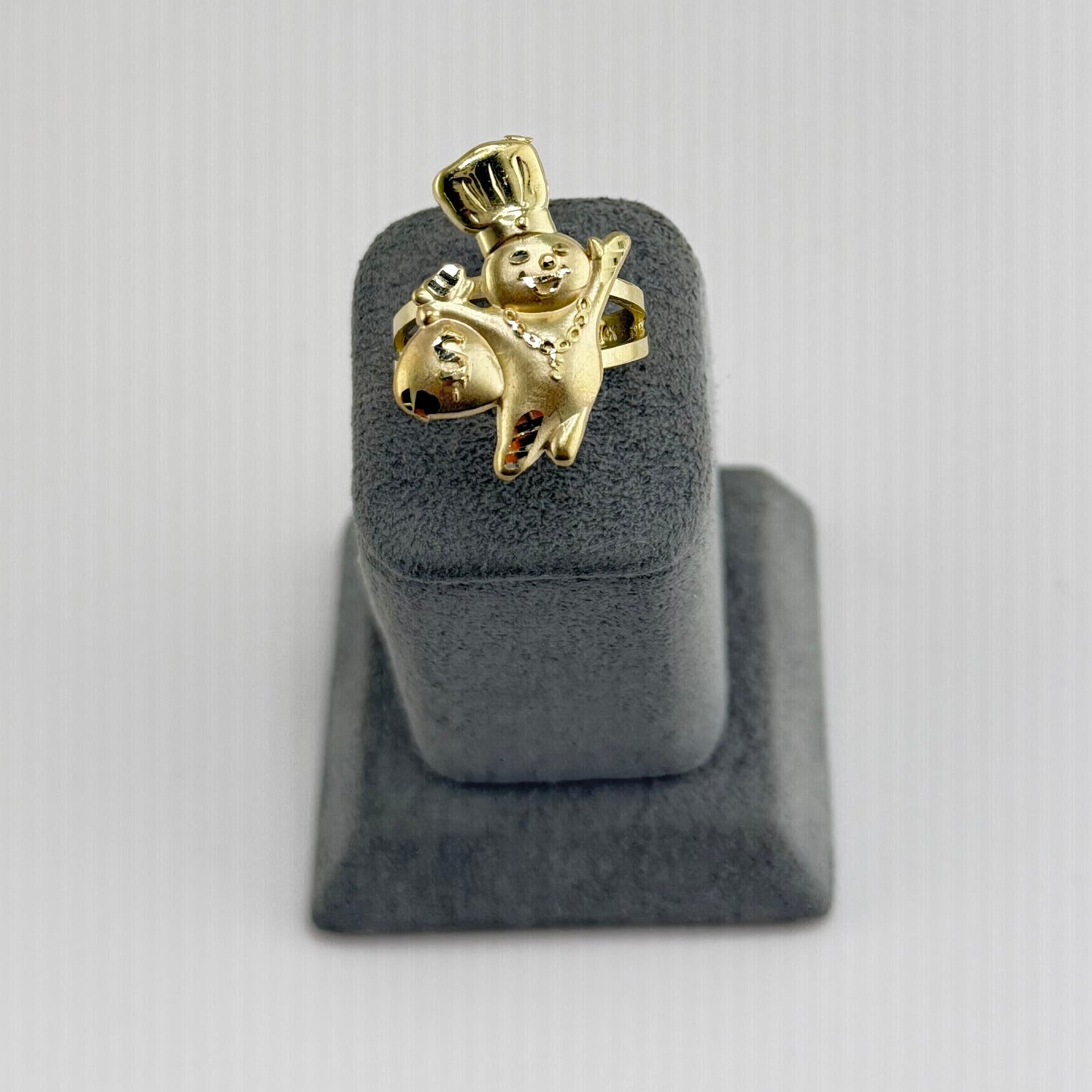10k Gold Matte Money Man Ring