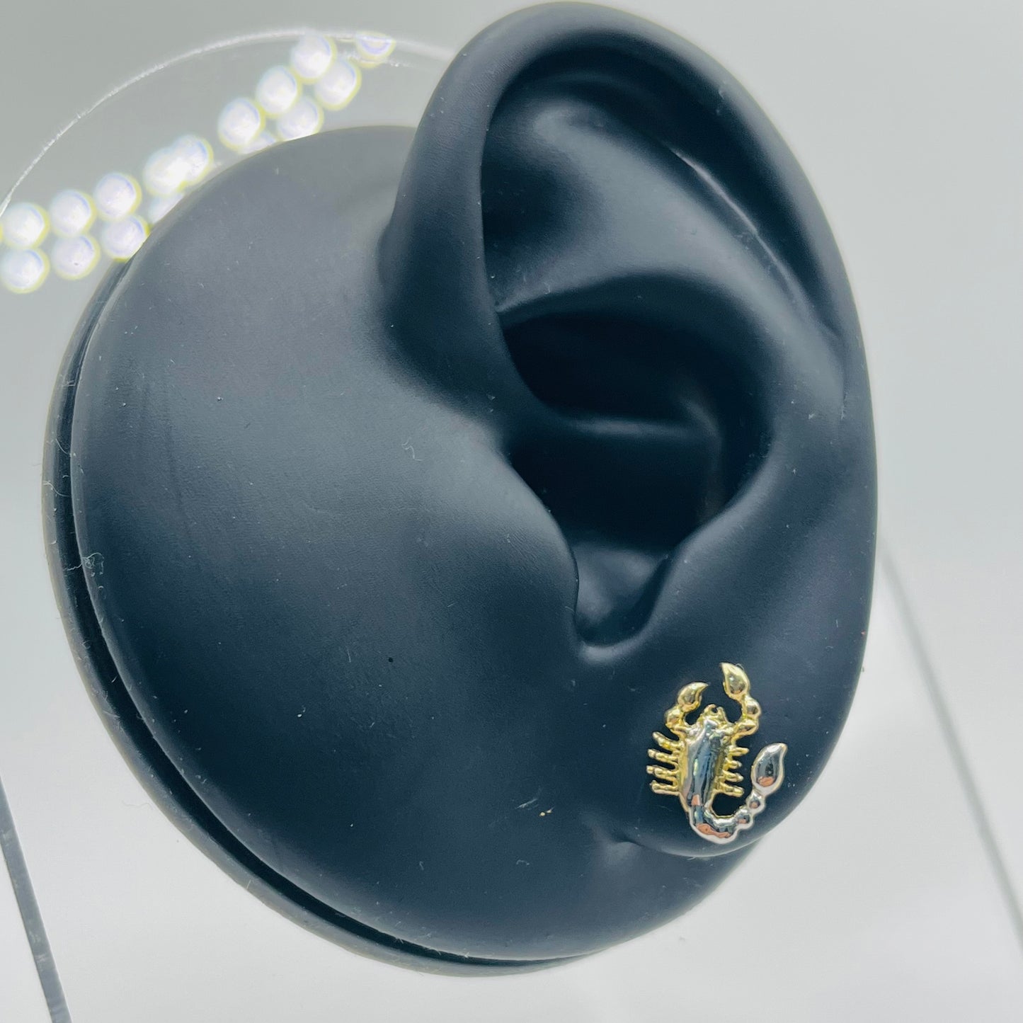 10k Two tone Scorpion Earrings