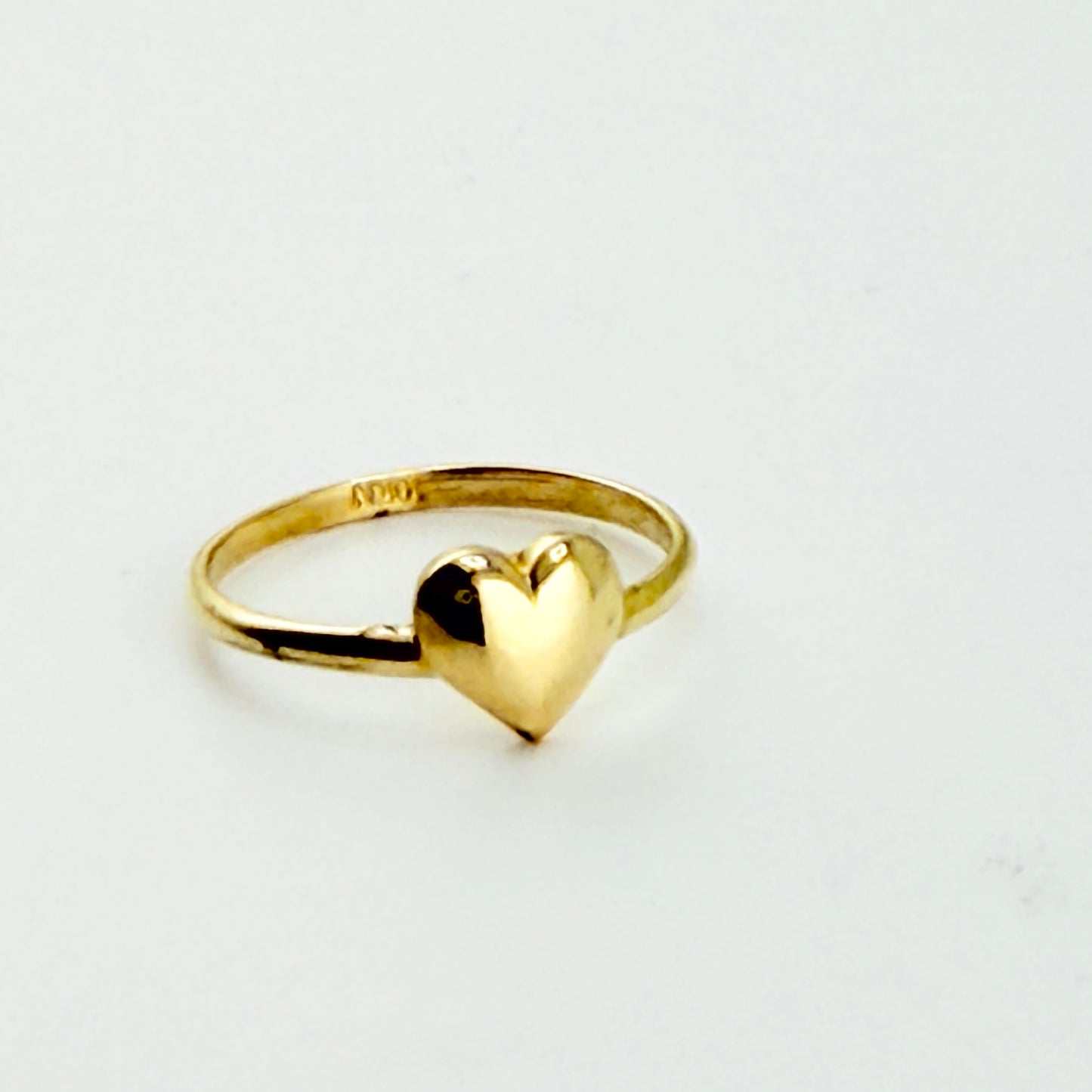 10K Gold Classic Bubble Heart Ring