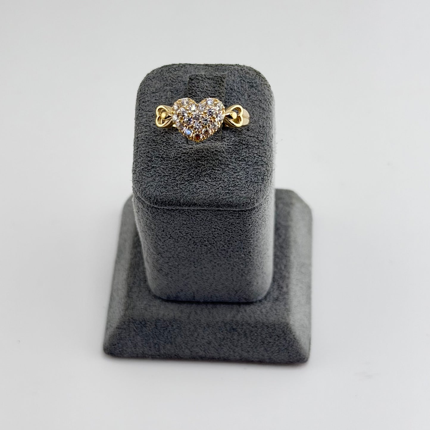 10k Gold Cherish Heart Cz Ring