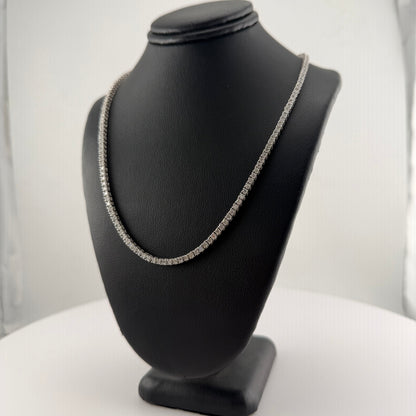 14k 7.79 Carat Diamond Tennis Necklace