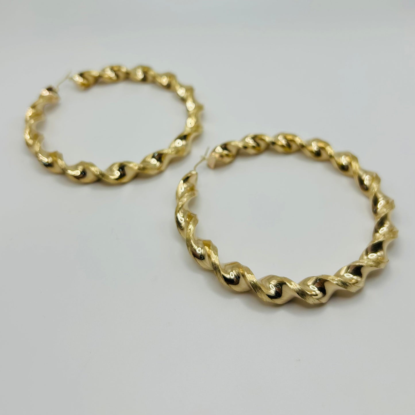 10K Gold Chunky Twist Hoops