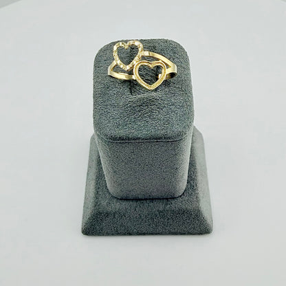 10k Gold Double the love Ring