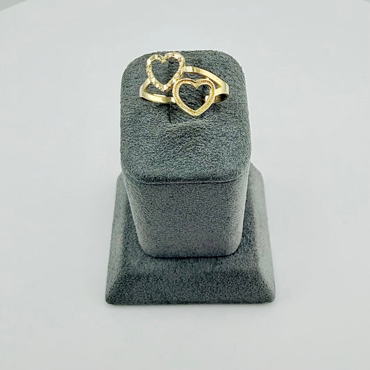 10k Gold Double the love Ring