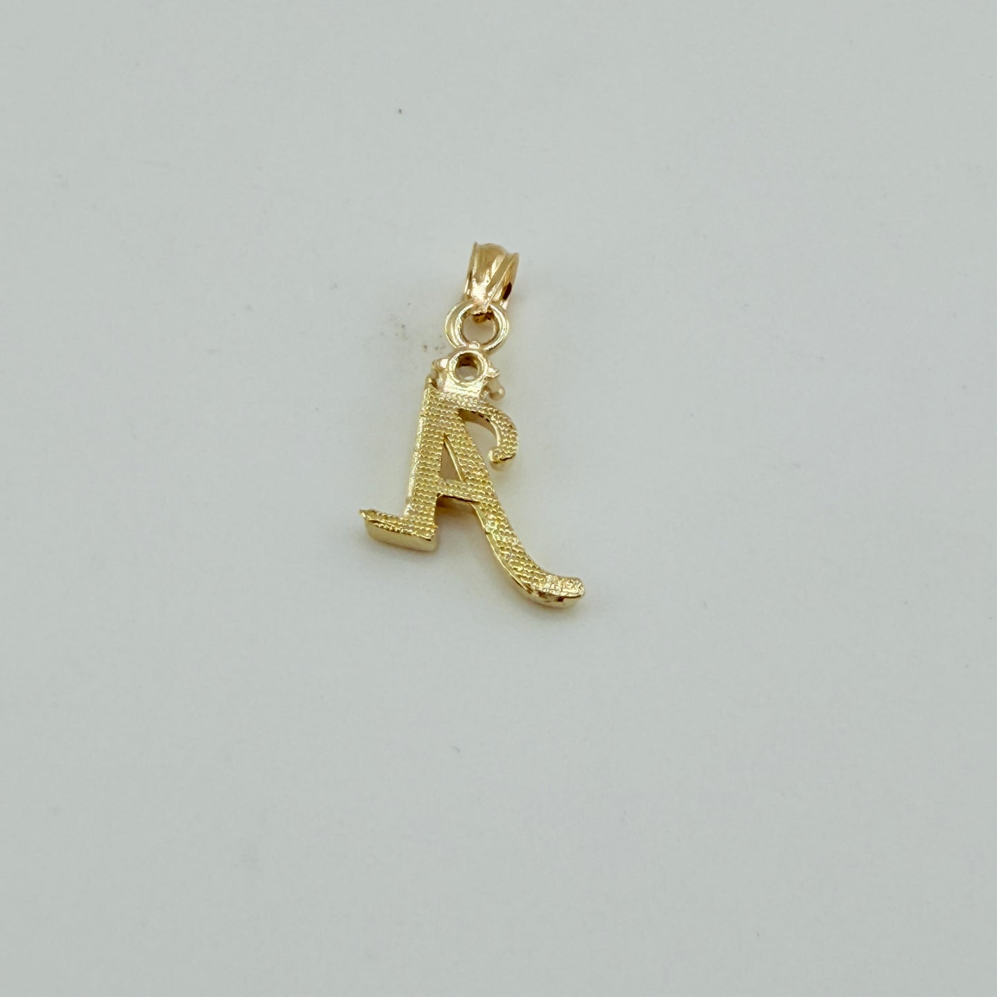 10K Gold Cursive Initial Charm Princess Edition