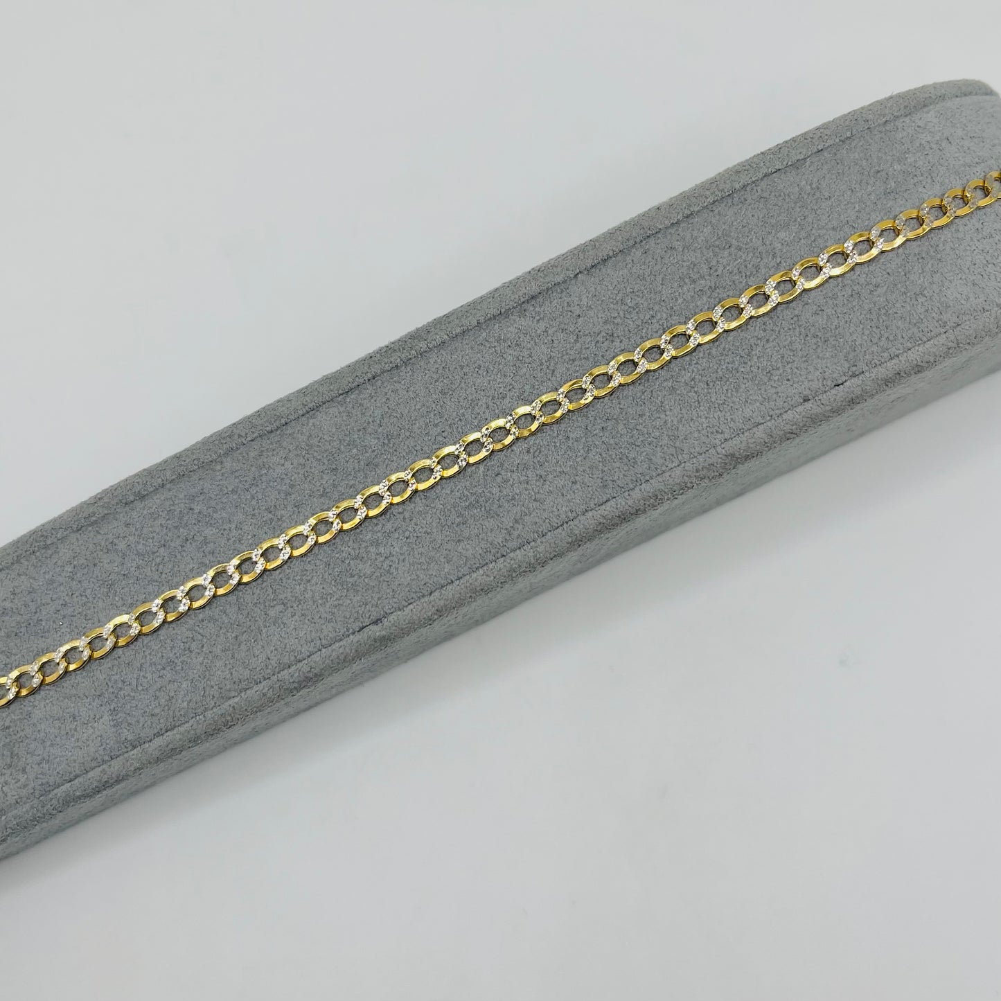 10K Gold Diamond Cut Cuban Bracelet 3.5MM
