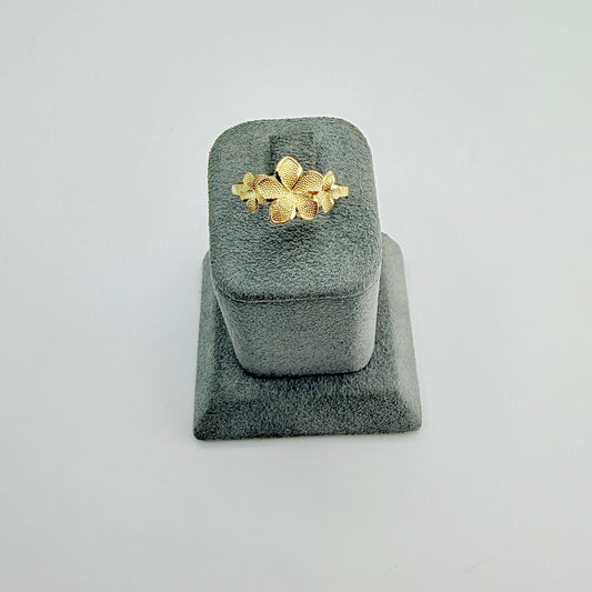 10k Gold Classic Hibiscus Signature Ring (Medium)