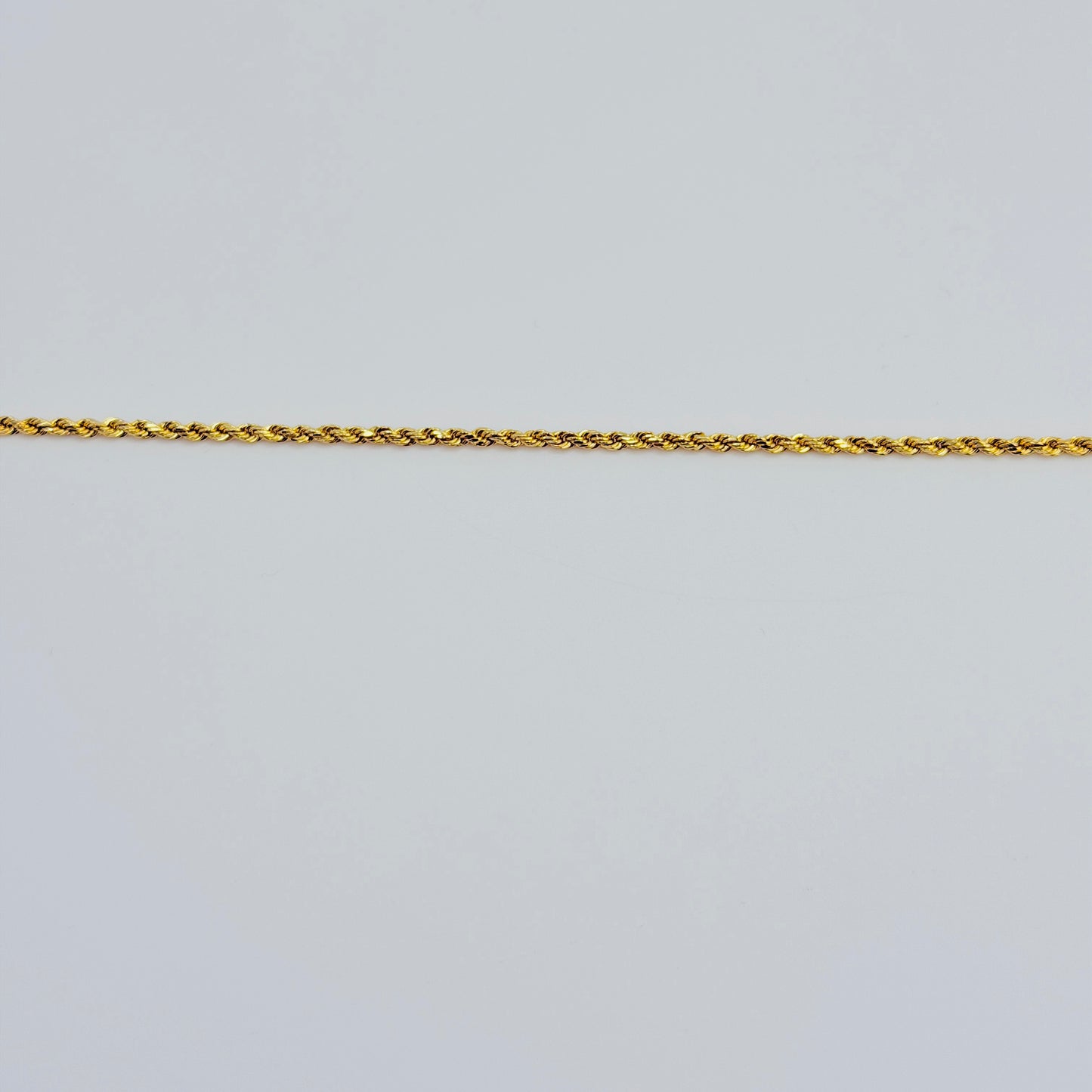 10K Gold 2mm Hollow Rope Bracelet