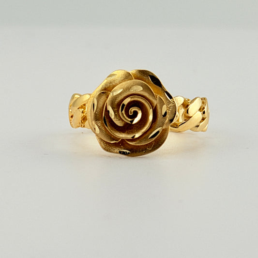 10K Gold Full Bloom Rose Ring