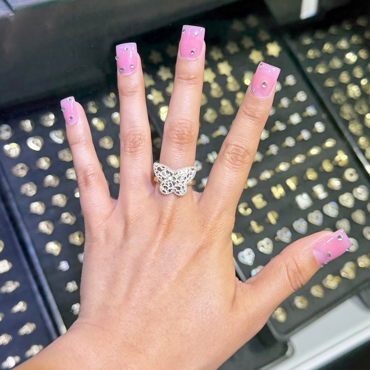 10k Gold Butterfly Nugget Ring (Medium)